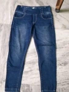 Dark Blue Denim Jeggings