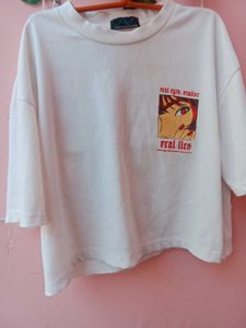 New White Crop Top For Women