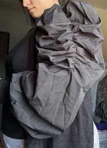 Chic Black Puff Sleeve Top