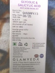 Glamveda Anti Acne Facial Kit