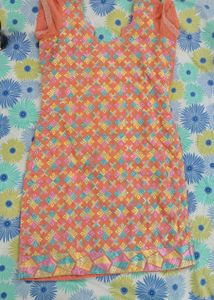 Fulkari Embroidery Kurti Set