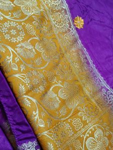 Purple &amp; Gold Saree