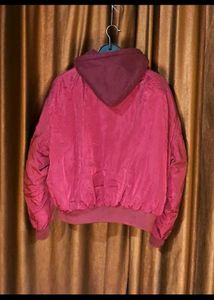 Reversible Hooded Bomber Jacket Size 48 inches  Fu