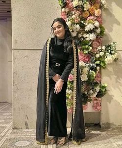 Elegant Black Velvet Salwar Kameez