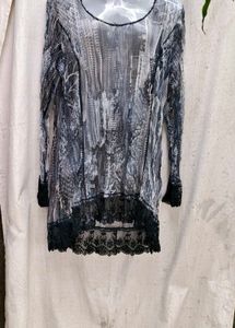 9177. Long Sleeve Sheer Top