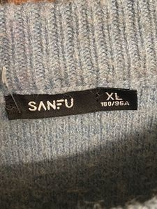 An Aesthetic Blue SANFU sweater