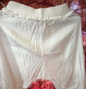 White Cotton Joggers