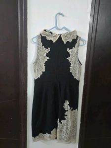 imported Elegant Black Lace Dress size Xs