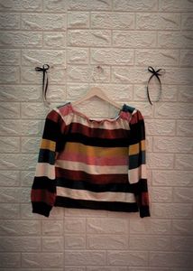 Striped Long Sleeve Top🎗️🌷