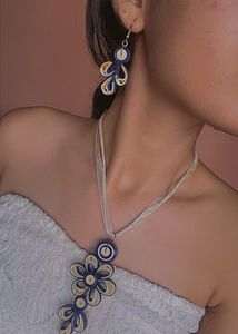 Handmade Flower Quilling Jewellery Set