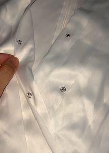 White Back Less Crop Top