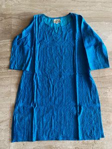 Blue kuta with 3/4th sleeves