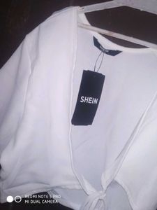 White SHEIN Crop Top