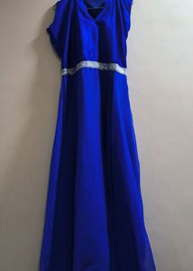 Blue Colour Full Length Gown
