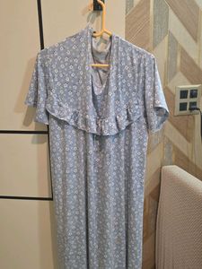 Night Sky Blue Floral Gown