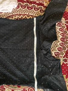 Black Dress with Embellished Sleeves