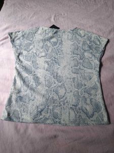 Snakeskin Print Top