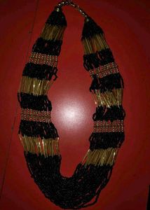 Black And Gold Layered Necklace