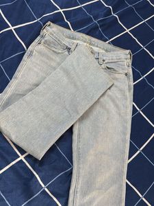 Light Blue Straight Fit Denim