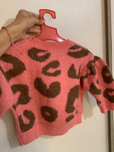 Cute Animal Print Sweater crop