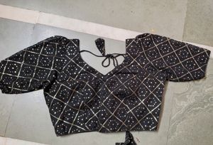 Beautiful Black Sequence Work Blouse