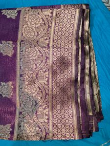 Purple Banarasi Silk Saree