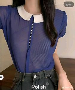 New With Tag Korean Stripped Navy Blue Pullover