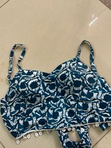 Ethnic Indigo Print Top