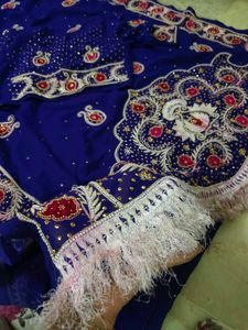 Aari Unique Work Saree With Blouse,,,,🤩