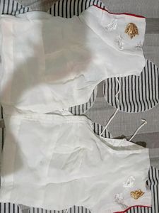 White Saree And Blouse