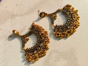 Vintage Copper Gold Dangler Earrings 💫