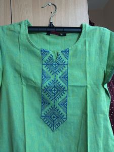 Green Embroidered kurta