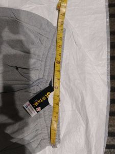 Gray Wide Leg Cargo Sweatpants