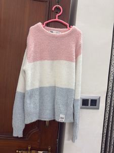 Zara S size Color Block Knit Sweater