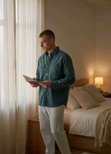 Unisex Casual Button-Down Shirt