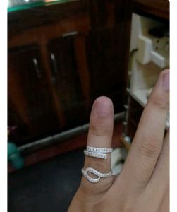 Two Rings And Bangles Pair Pure Silver