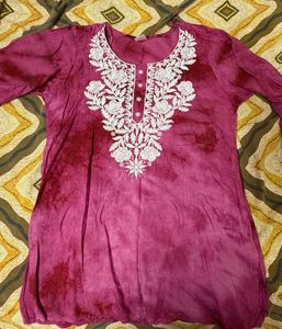 short kurti with thread detailing🤌🏻