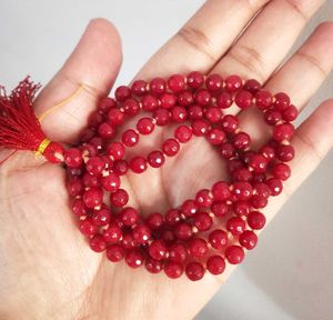 Diamond Cut Real Ruby Quartz Mala