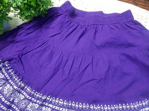 Ethnic Purple Long Skirt