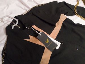 ✨Stylish Black &amp; Tan Top✨
