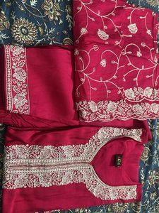 Maroon Embroidered Salwar Kameez Set