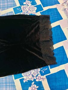 Black Velvet Flare Pants