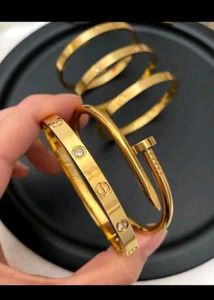 Gold Nail Bangle