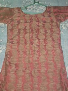 Red &amp; Gold Paisley Print Top