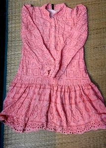 Pink Embroidered Dress