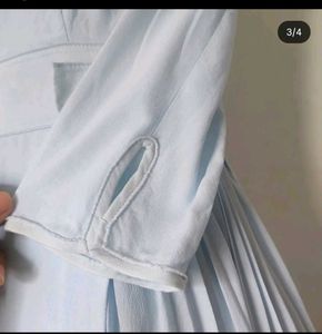 Vintage Pastel Blue Midi Dress