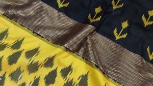 Elegant Yellow &amp; Black Saree