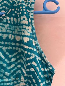 Cute Green Printed Dress