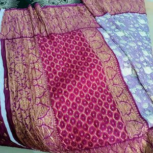 New Crushed Patola Kalamkari Saree