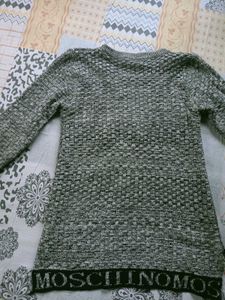 Graphic Print Knit Sweater